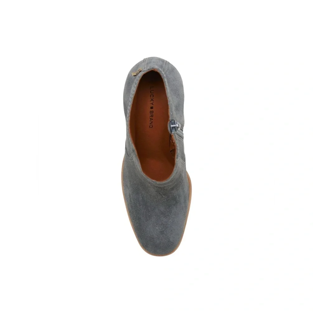 🆕 LUCKY BRAND | PELLYON HEELED BOOTIE | OPEN GREY | SIZE: 8